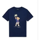 [S] POLO RALPH LAUREN NAVY BIG KID BABY POLO BEAR GRAPHIC T-SHIRT, 323979103001-NAVY (SUZZ118)
