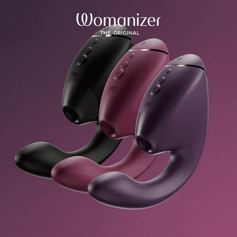 德國 Womanizer Next Duo 3D極致震動吸吮愉悅器+G點按摩棒 深紫