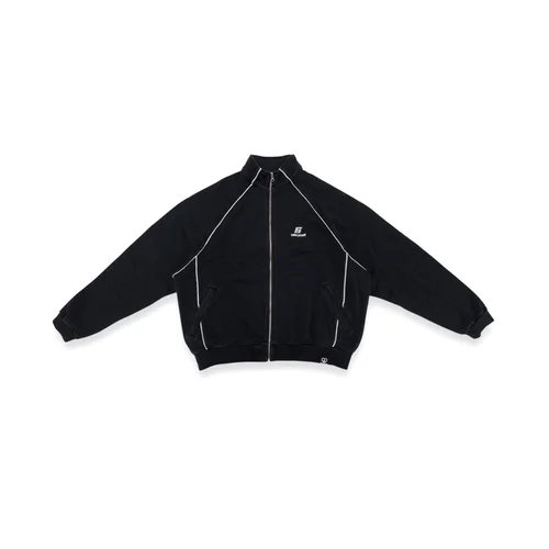 2nd Closet "PEACE LOVERS" ZIP UP SWEAT JACKET - Black | SW01