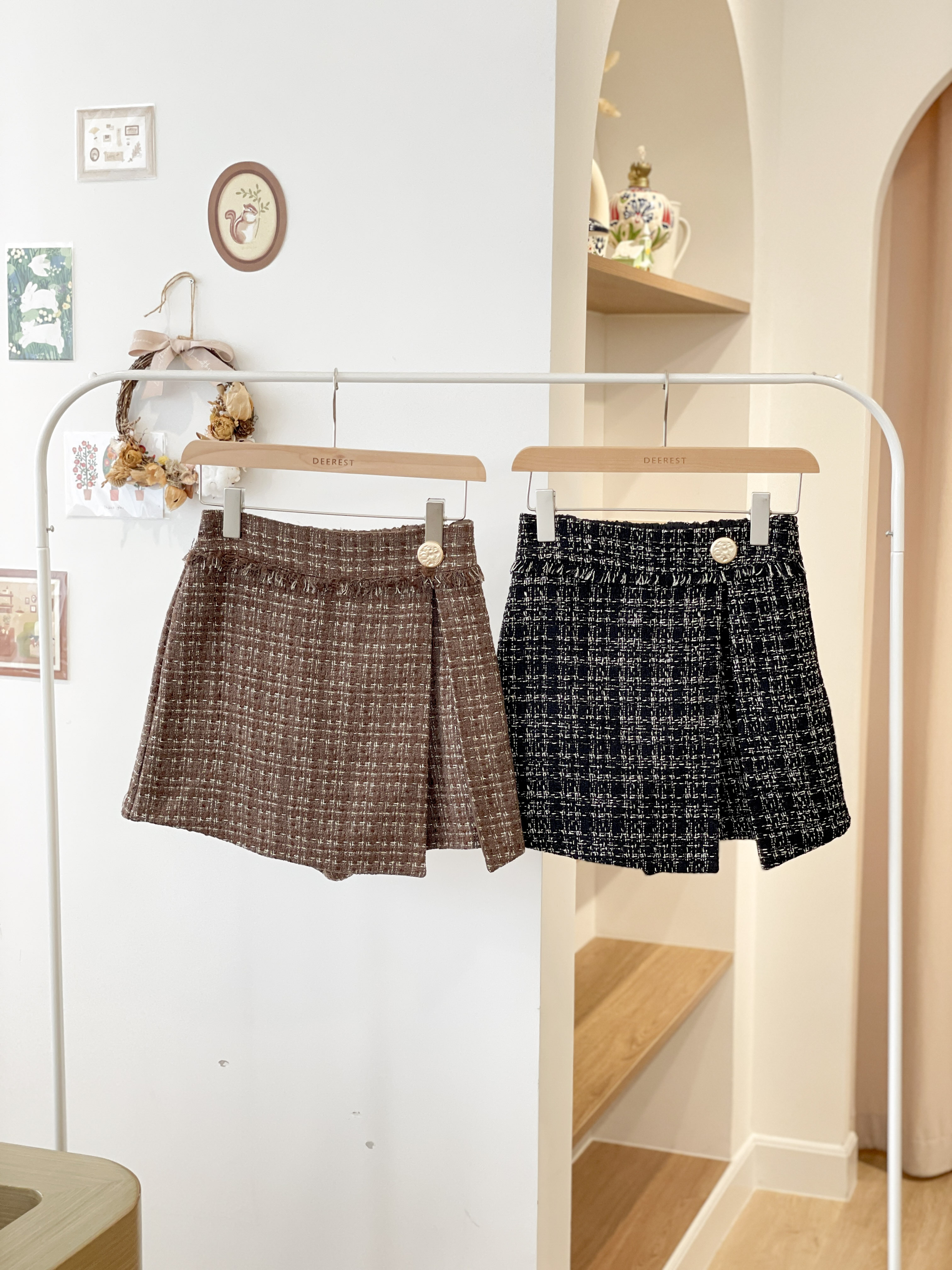 JEAN191 Penny Tweed Mini Skirt