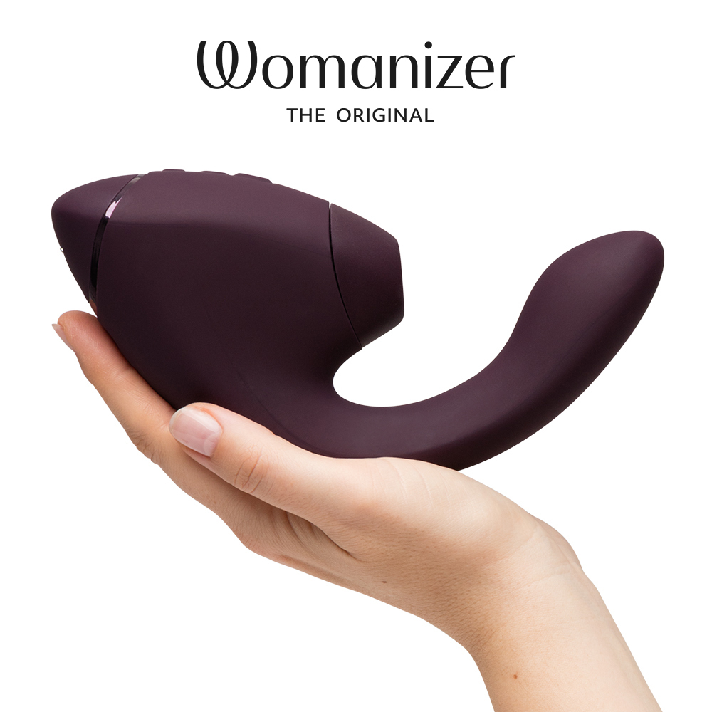 德國 Womanizer Next Duo 3D極致震動吸吮愉悅器+G點按摩棒 深紫