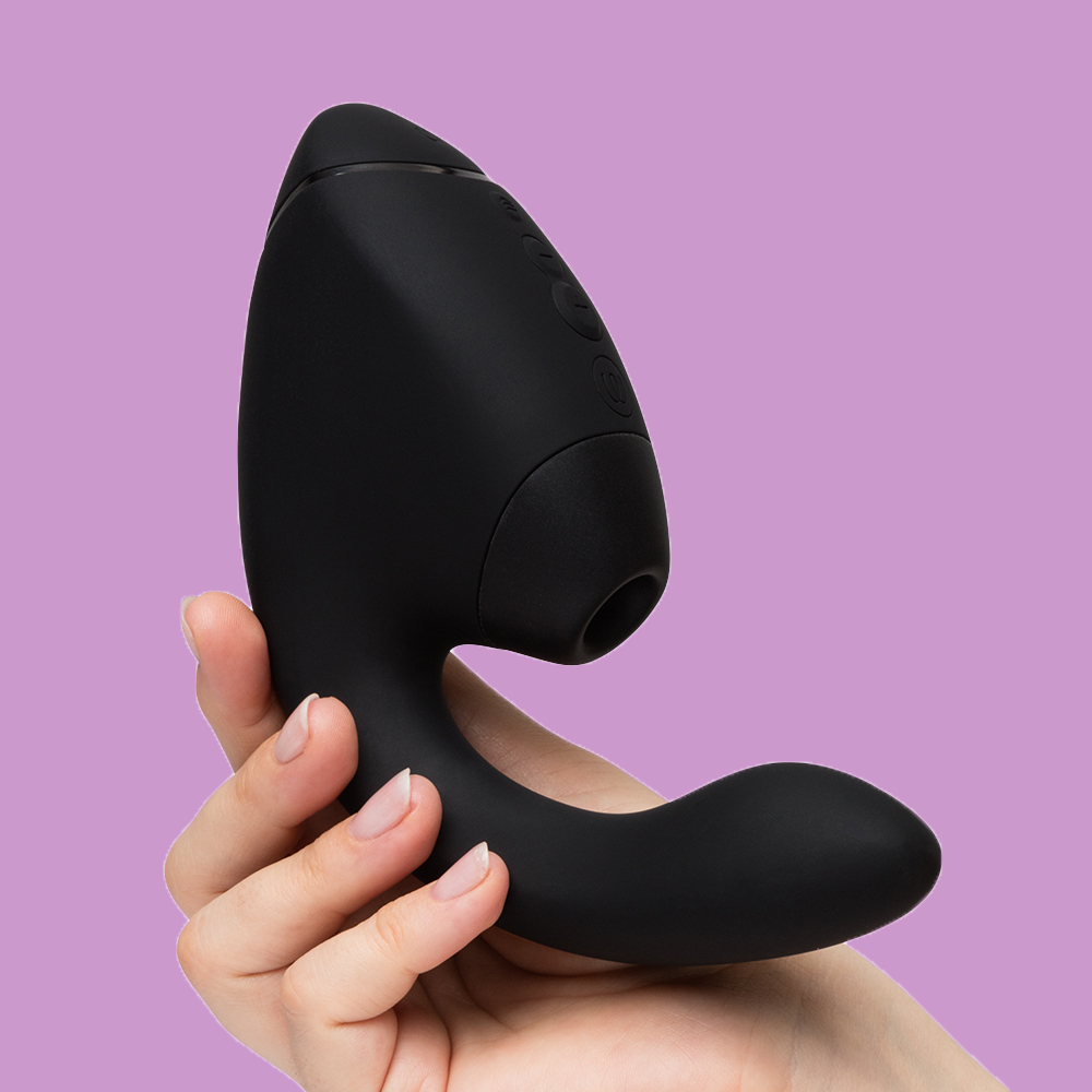 德國 Womanizer Next Duo 3D極致震動吸吮愉悅器+G點按摩棒 黑