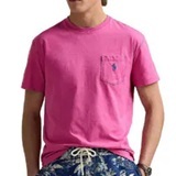 [S] POLO RALPH LAUREN PINK POCKET SMALL PATCH SHORT SLEEVE T-SHIRT, 710704248261-PINK (SUZZ112)