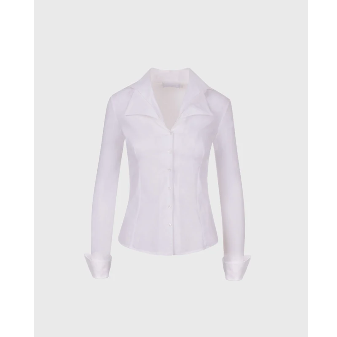 1AF1109-141 [ANNE FONTAINE] Christie Shirt White #P08512 (C-EU-E)