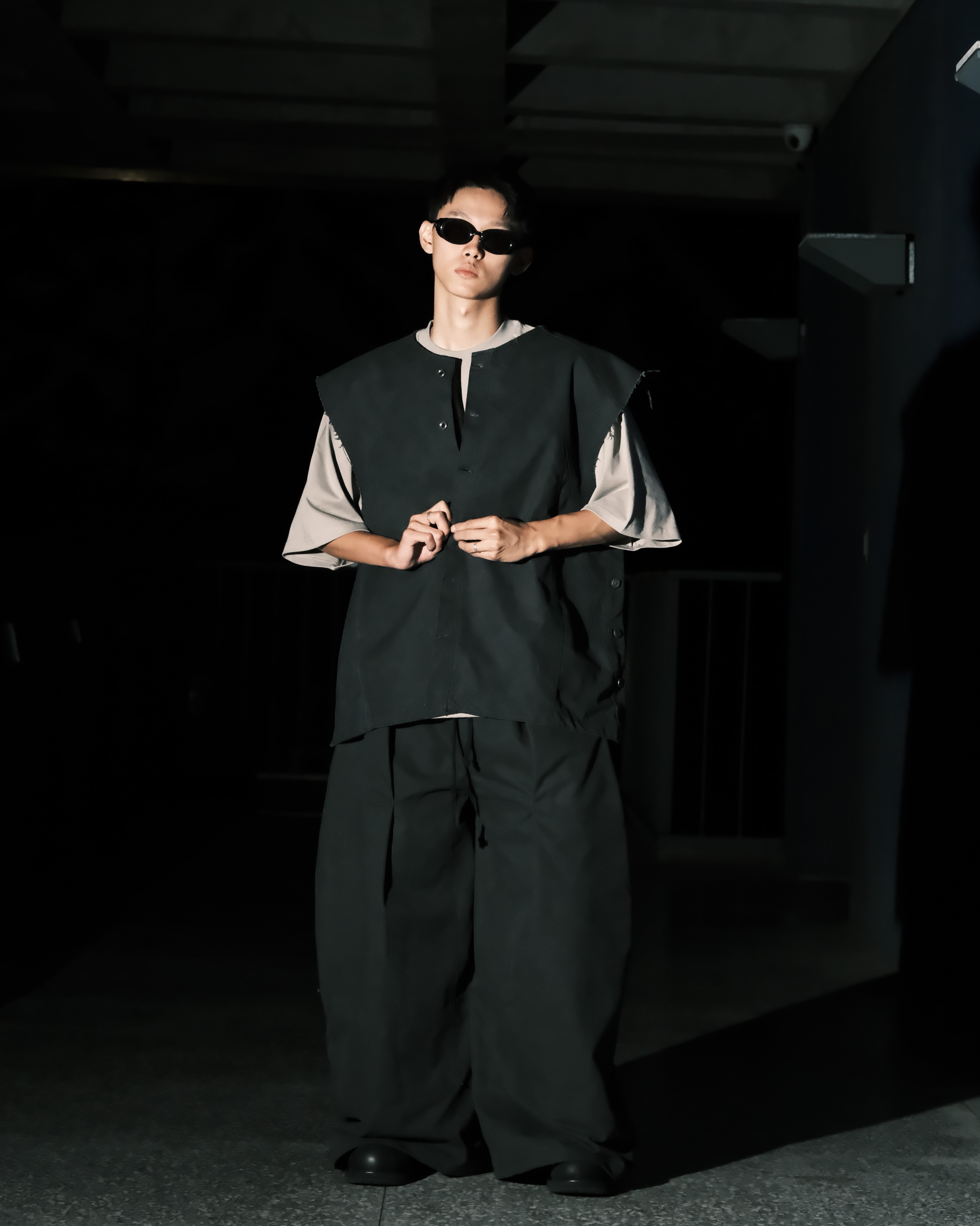 2025AW P-23 M-EX VEST 水洗 洗舊 復古 超硬挺 寬版 背心 現貨 P23F2506