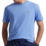 [S] POLO RALPH LAUREN BLUE SMALL LOGO PATCH SHORT SLEEVE FIT T-SHIRT, 710746817101-BLUE (SUZZ102)