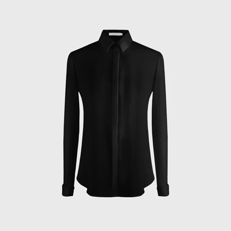 1AF1109-136 ANNE FONTAINE Sagane Shirt Black #H14F376 (C-EU-E)