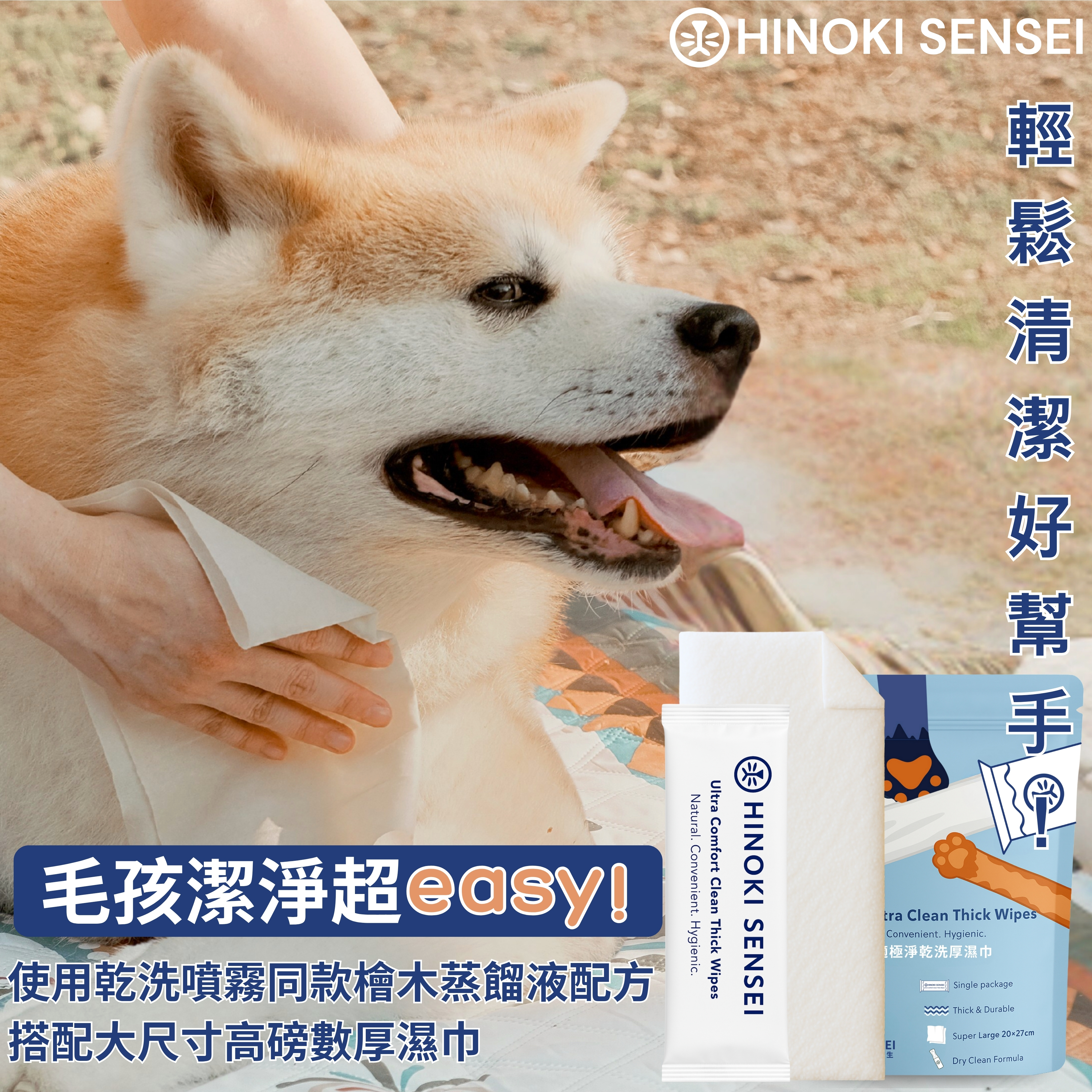 舒適極淨乾洗厚濕巾/10入