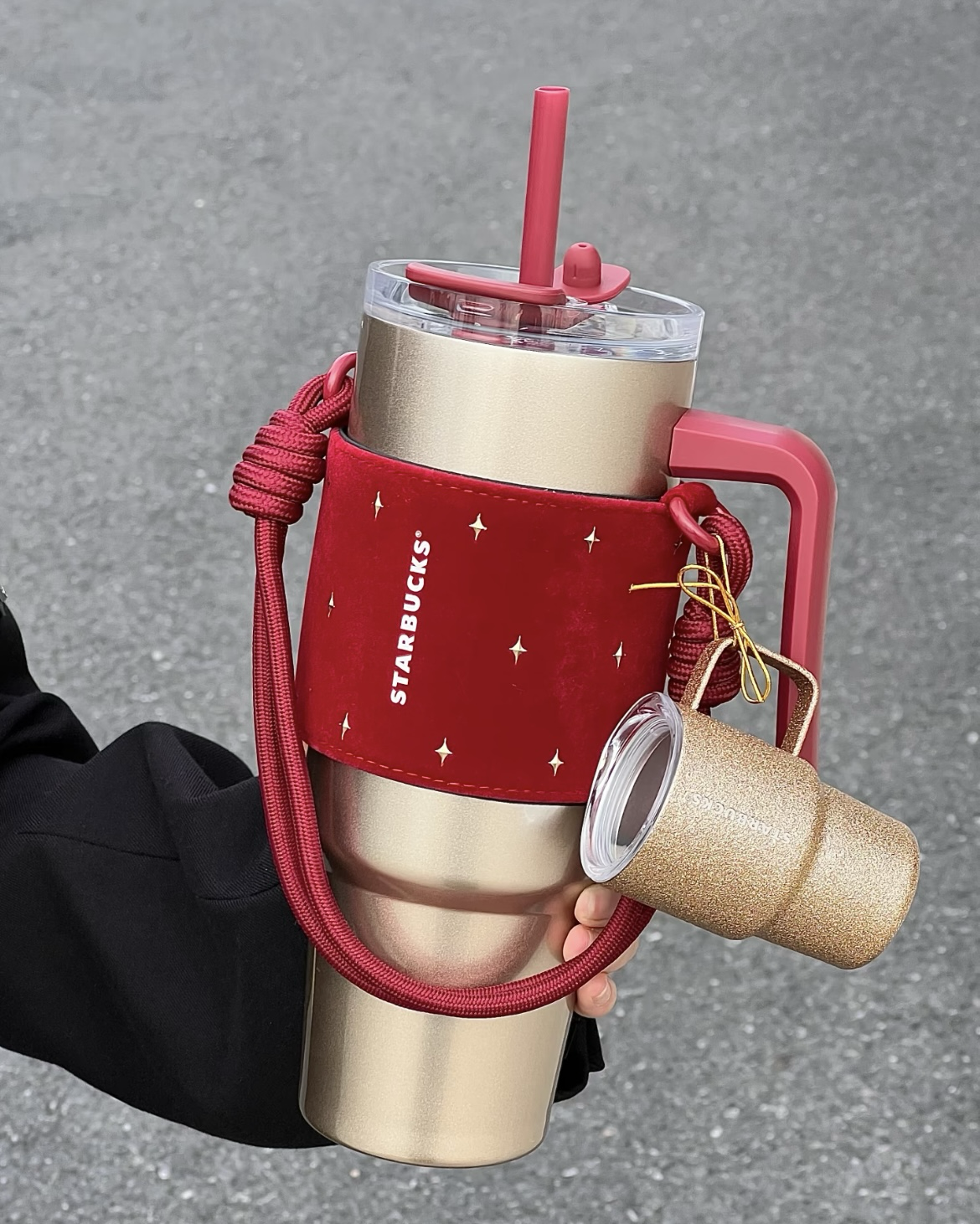 Starbucks 星巴克 聖誕限定 雙飲杯 吸管杯 不鏽鋼 保溫杯 銀色 米白色 共2款