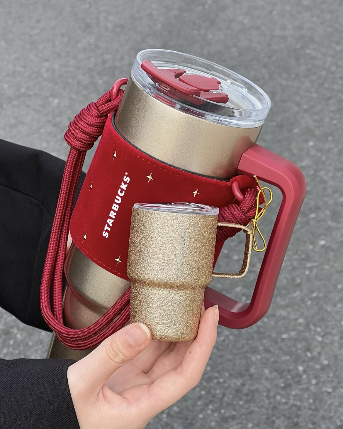 Starbucks 星巴克 聖誕限定 雙飲杯 吸管杯 不鏽鋼 保溫杯 銀色 米白色 共2款