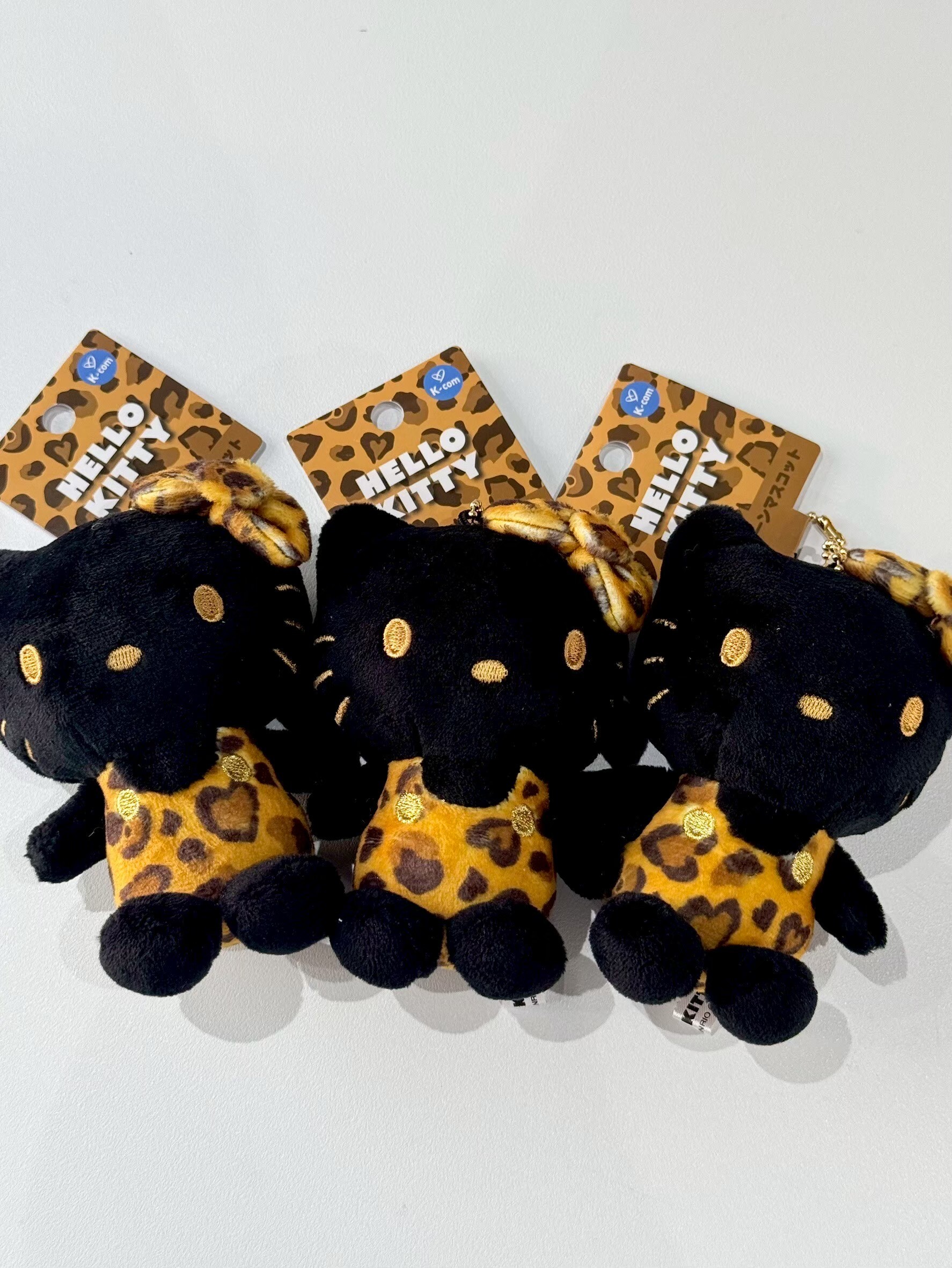 豹紋限定款 黑皮Hello Kitty凱蒂貓 吊飾 娃娃
