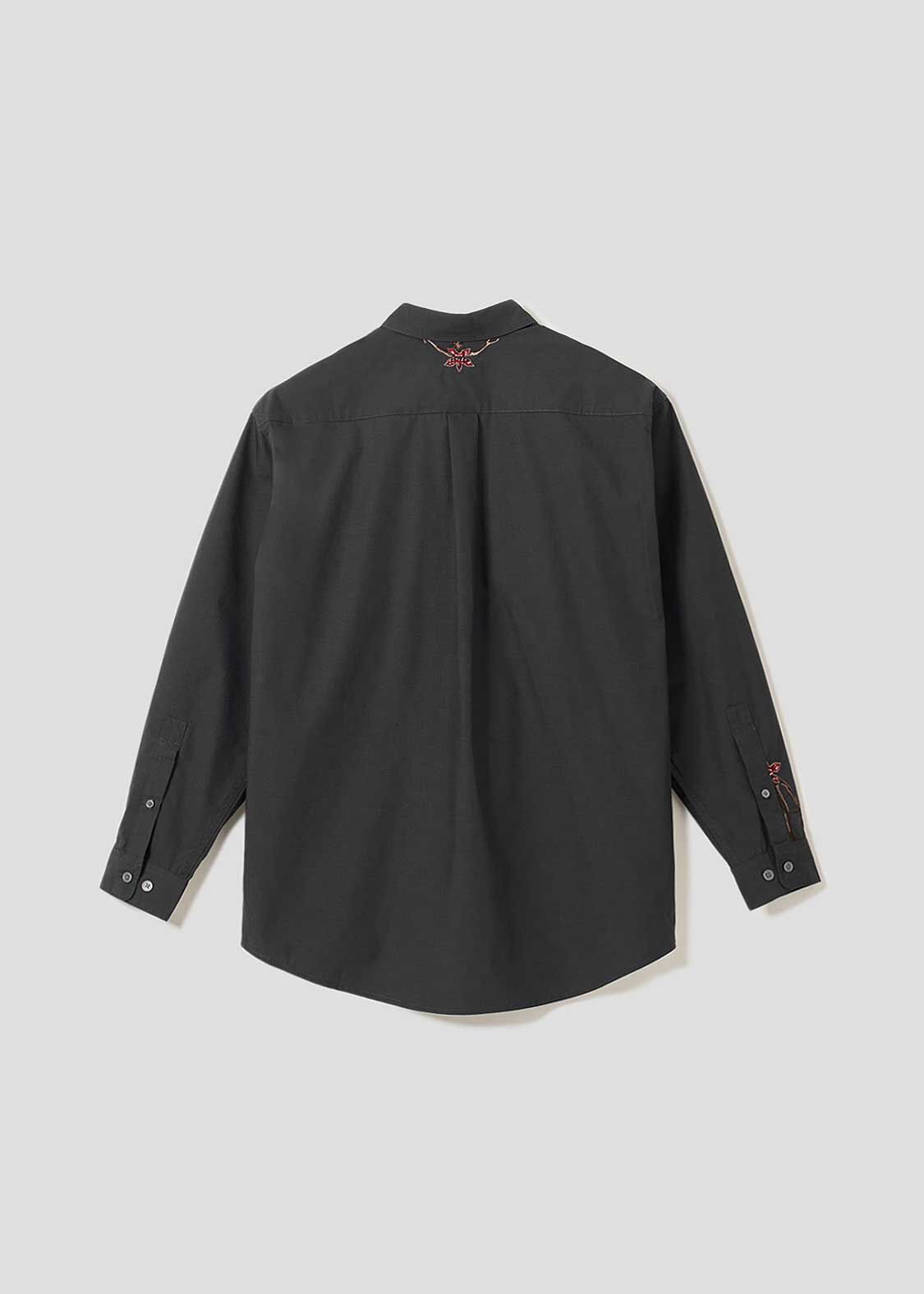 怪奇物語🩸｜DEMOGORGON 刺繡長袖襯衫