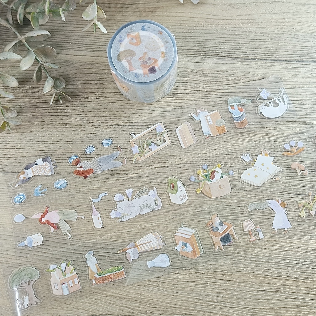 森空 Ivy Snow．on the DESK 3.5cm割型亮面PET膠帶 <整捲/分裝>