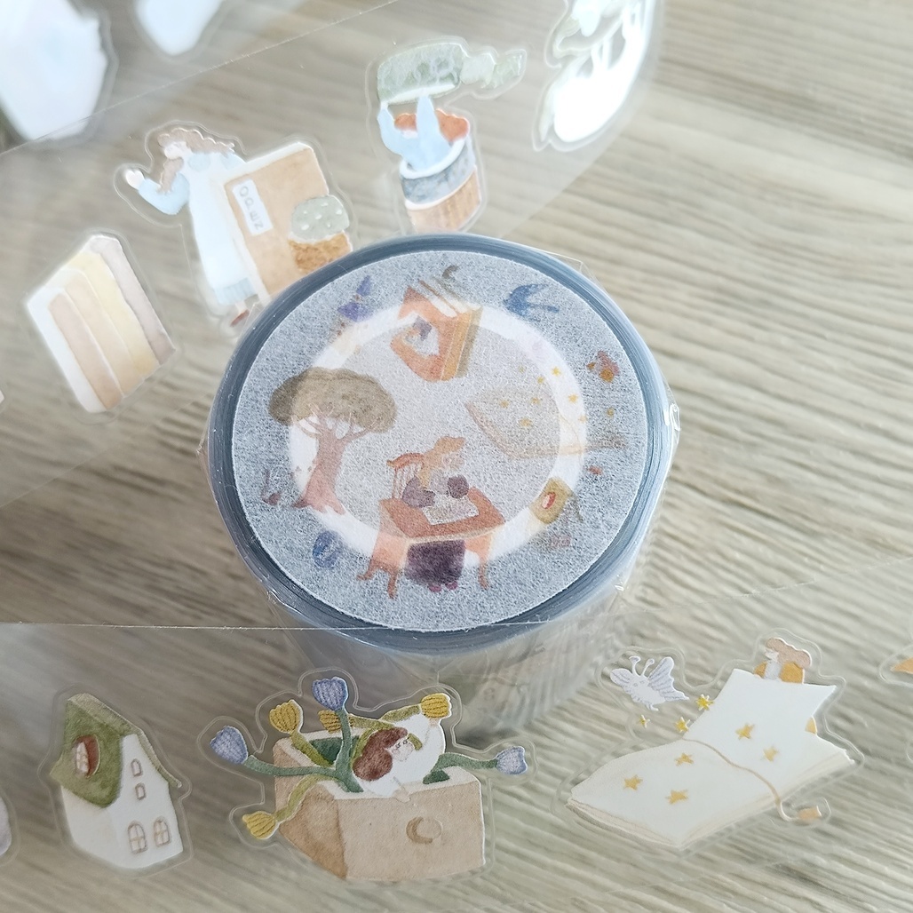 森空 Ivy Snow．on the DESK 3.5cm割型亮面PET膠帶 <整捲/分裝>