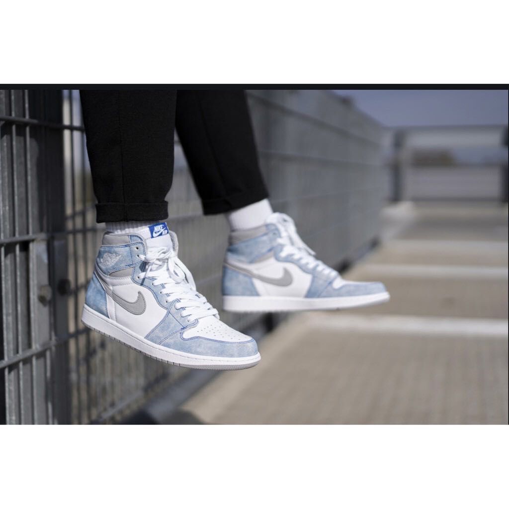 【雙十一優惠】Nike Air Jordan 1 AJ1 經典 時尚 高幫 白藍 霧霾藍 運動 籃球鞋 555088 402