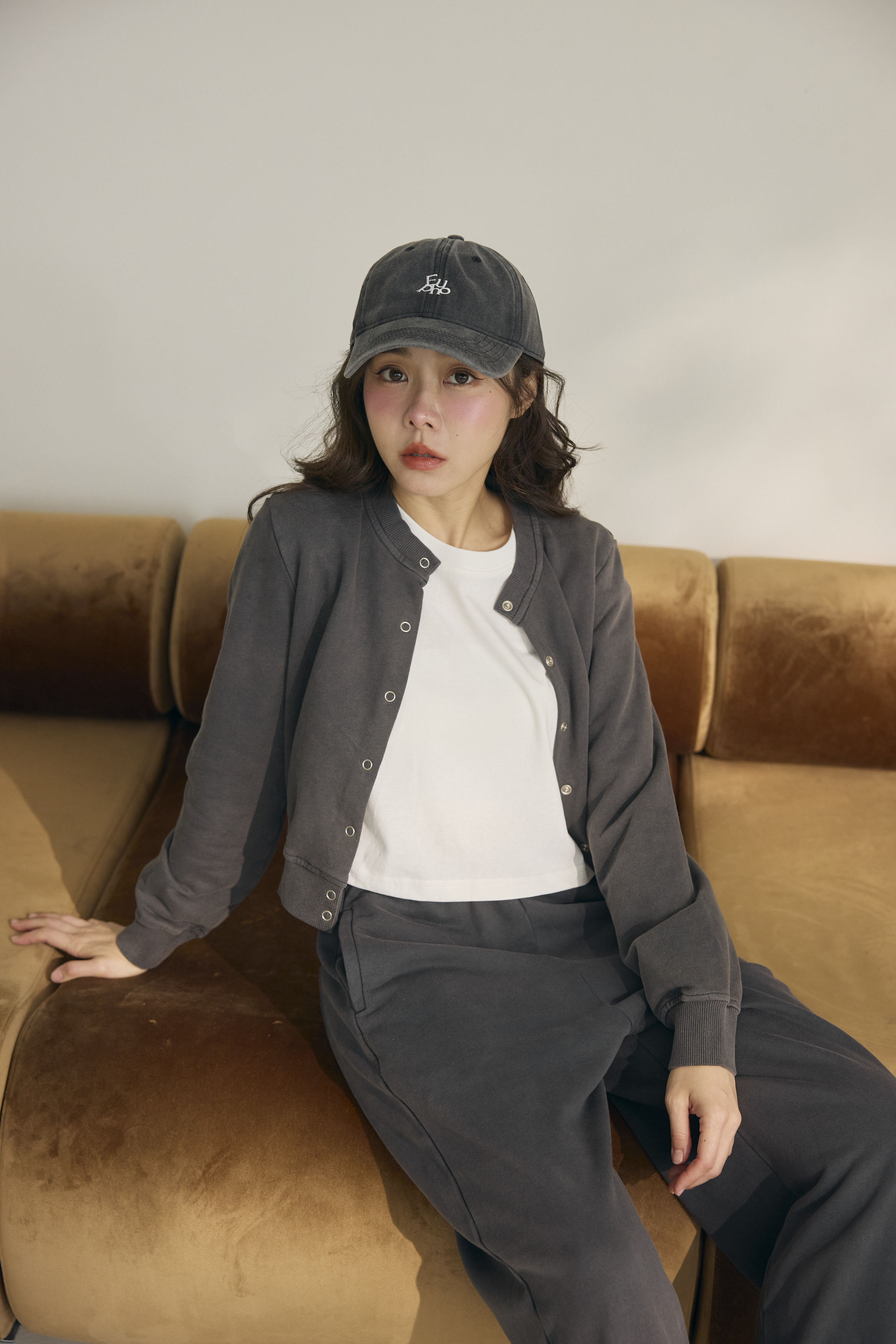 Black Label 水洗炭灰套裝-長褲