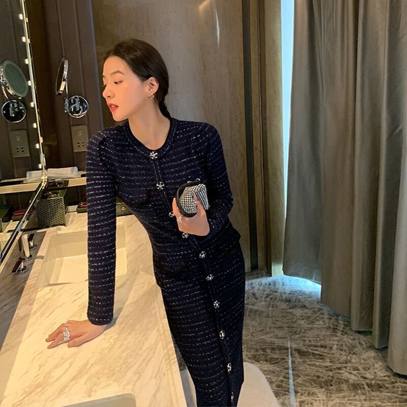 優雅小香 毛衣洋裝