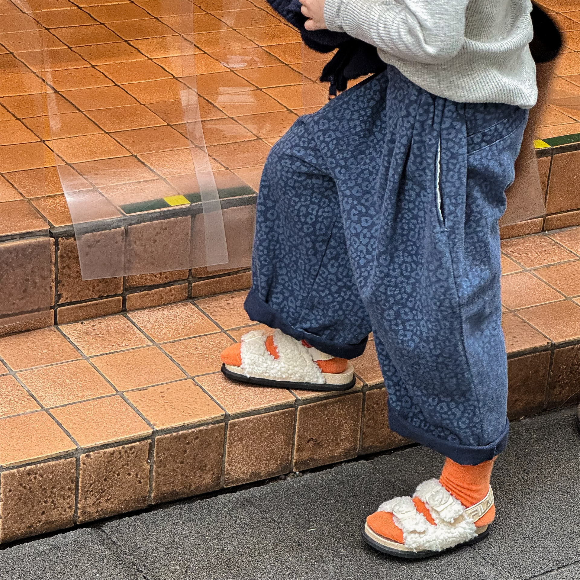 豹紋雙扣休閒褲(80-130)