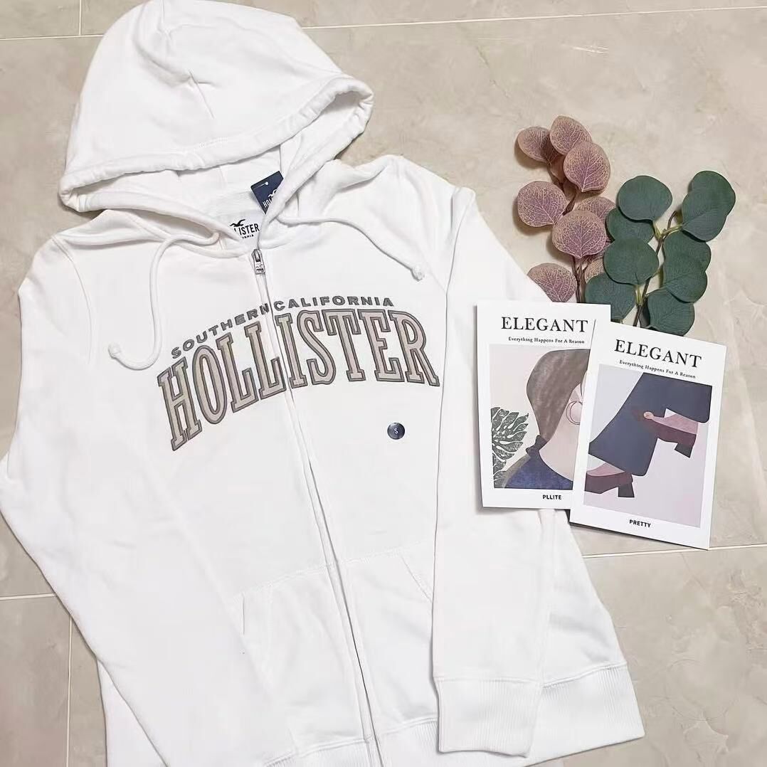 女裝款HOLLISTER LOGO ZIPUP HOODIES