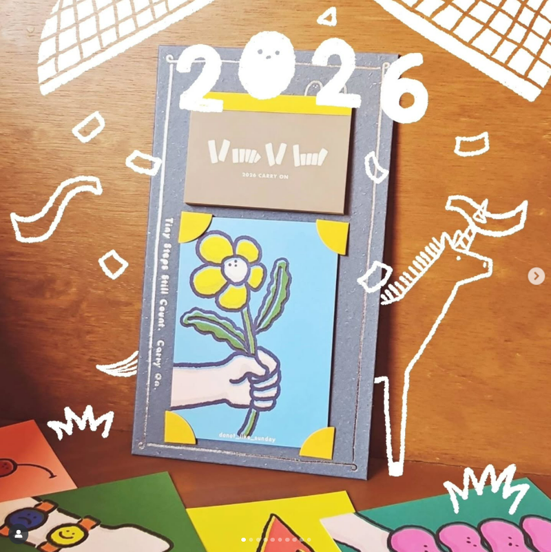 Carry On 2026月曆 掛曆 附12張明信片｜星期日拯救計畫