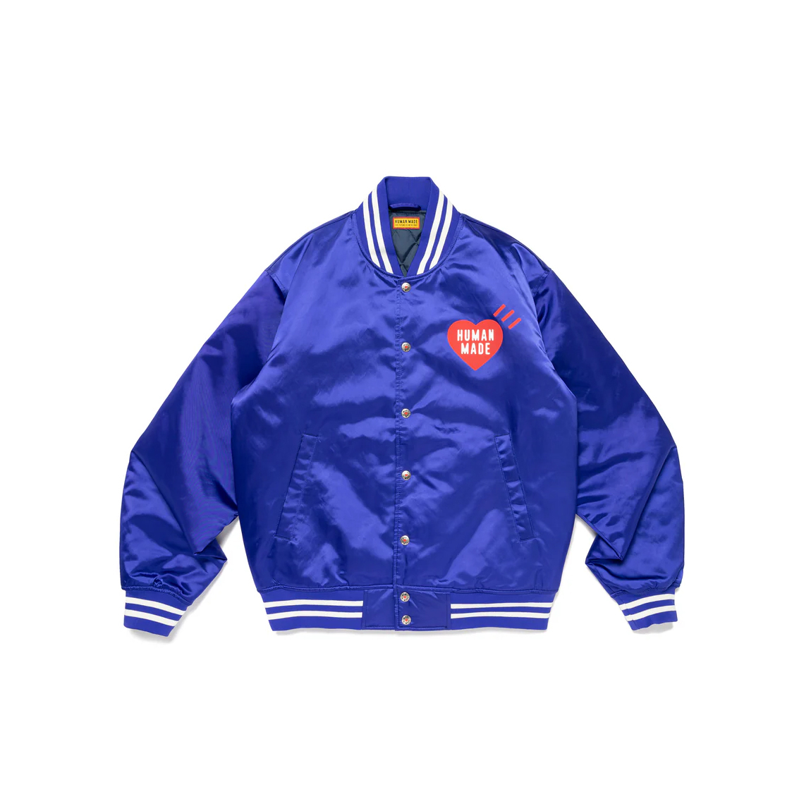 HUMAN MADE NYLON STADIUM JACKET 愛心 尼龍 棒球外套-HM30JK038