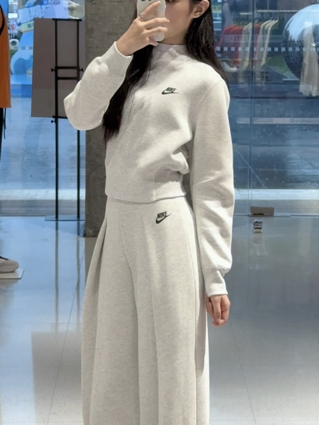 NIKE SPORTSWEAR TECH FLEECE 皺摺太空棉褲 高腰 寬褲 闊腿褲 長褲 女款 灰色 FV8053-013 復古綠 FV8053-338 / 預購