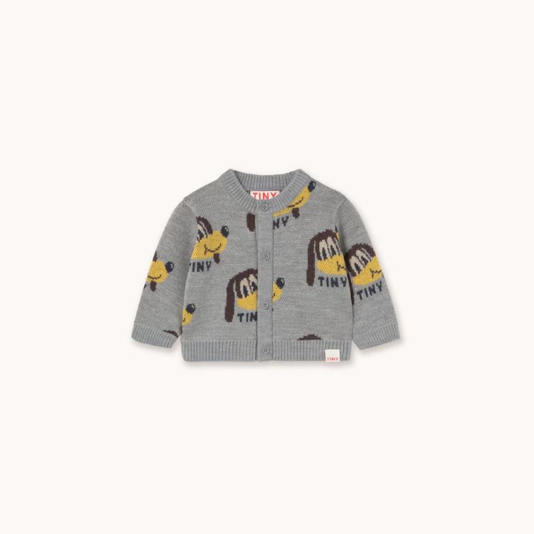 TINYCOTTONS│狗狗羊毛針織外套．MEDIUM GREY HEATHER