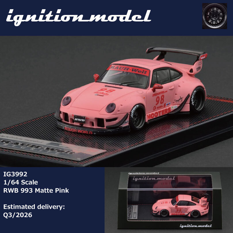 PO-$176 * IGNITION MODEL * 1:64 IG3992 RWB 993 Matte Pink