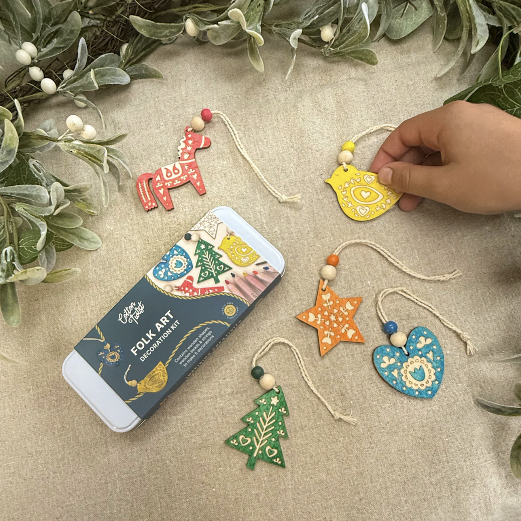 民俗藝術 (長型鐵盒) | 節日塗鴉吊飾