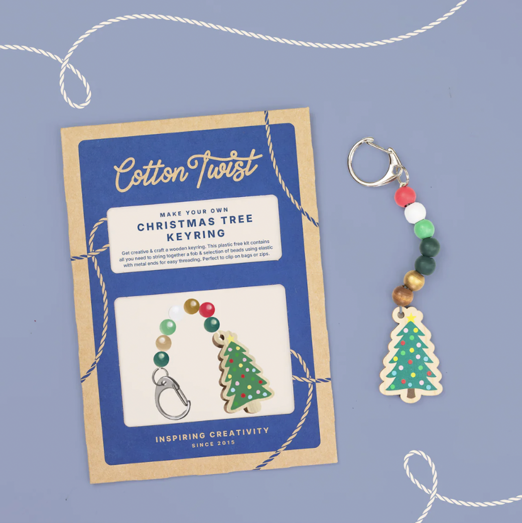 耶誕樹 (紙袋) | DIY串珠鑰匙圈