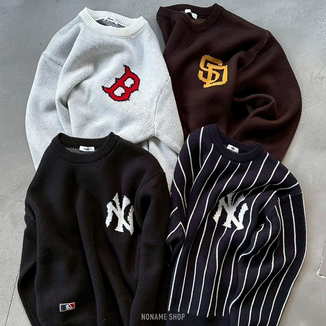 Perushu × MLB 聯名款 針織 長袖 四色 (男/女同款)