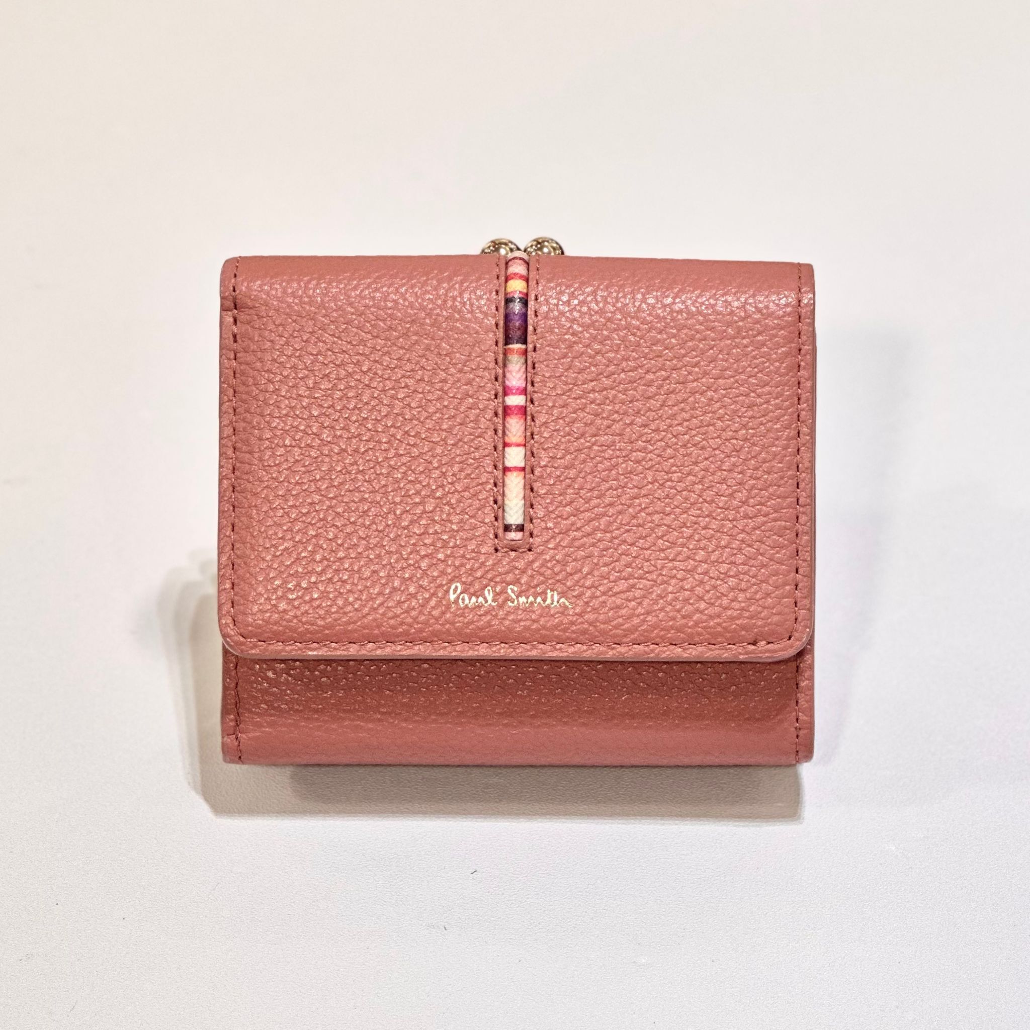 本週出位價!!! 全新PAUL SMITH 短銀包三摺款, 粉色小牛皮, PWD 654-24, #兩年免費保養 #BRAND NEW #香榭站正品