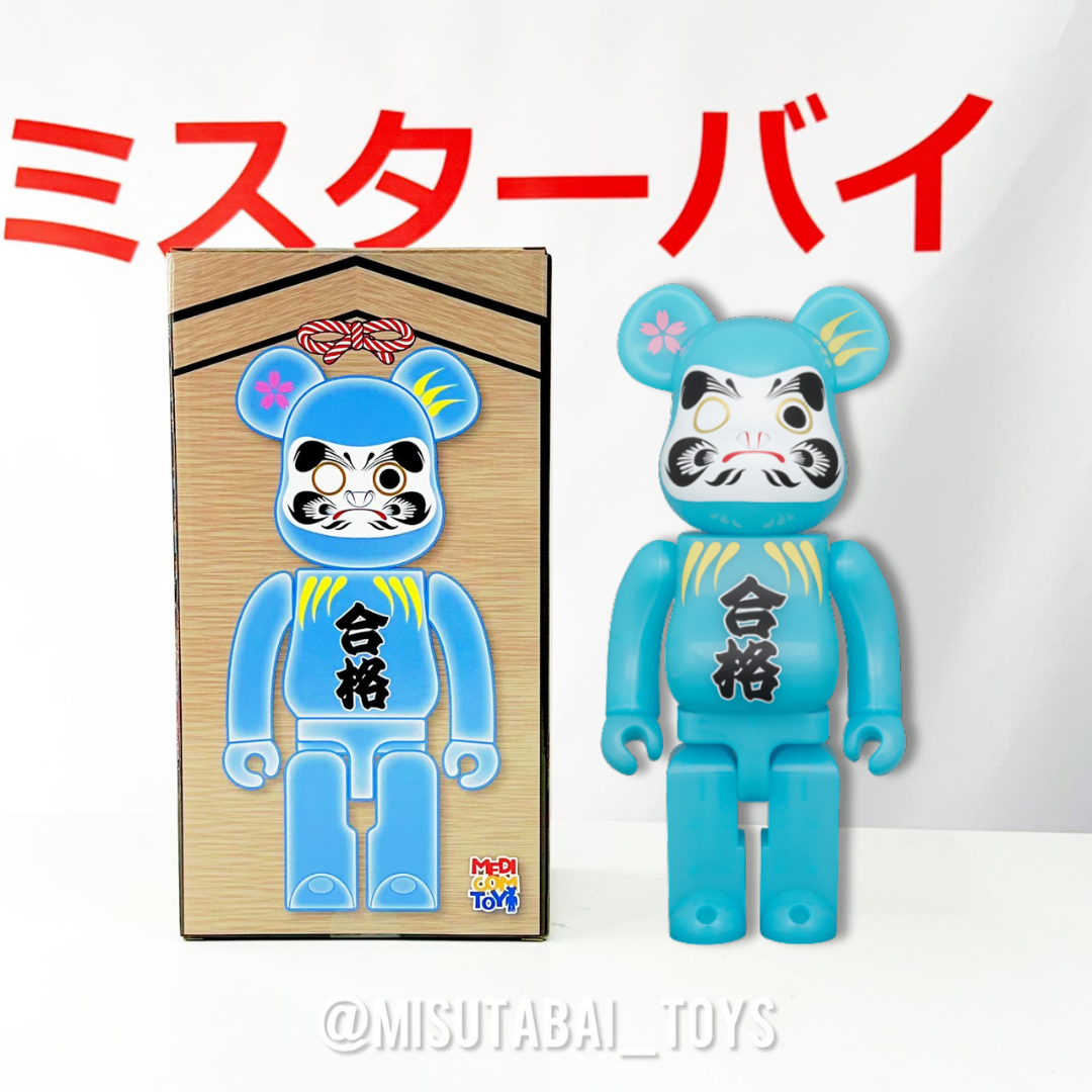 400% BEARBRICK 達磨 合格 青蓄光