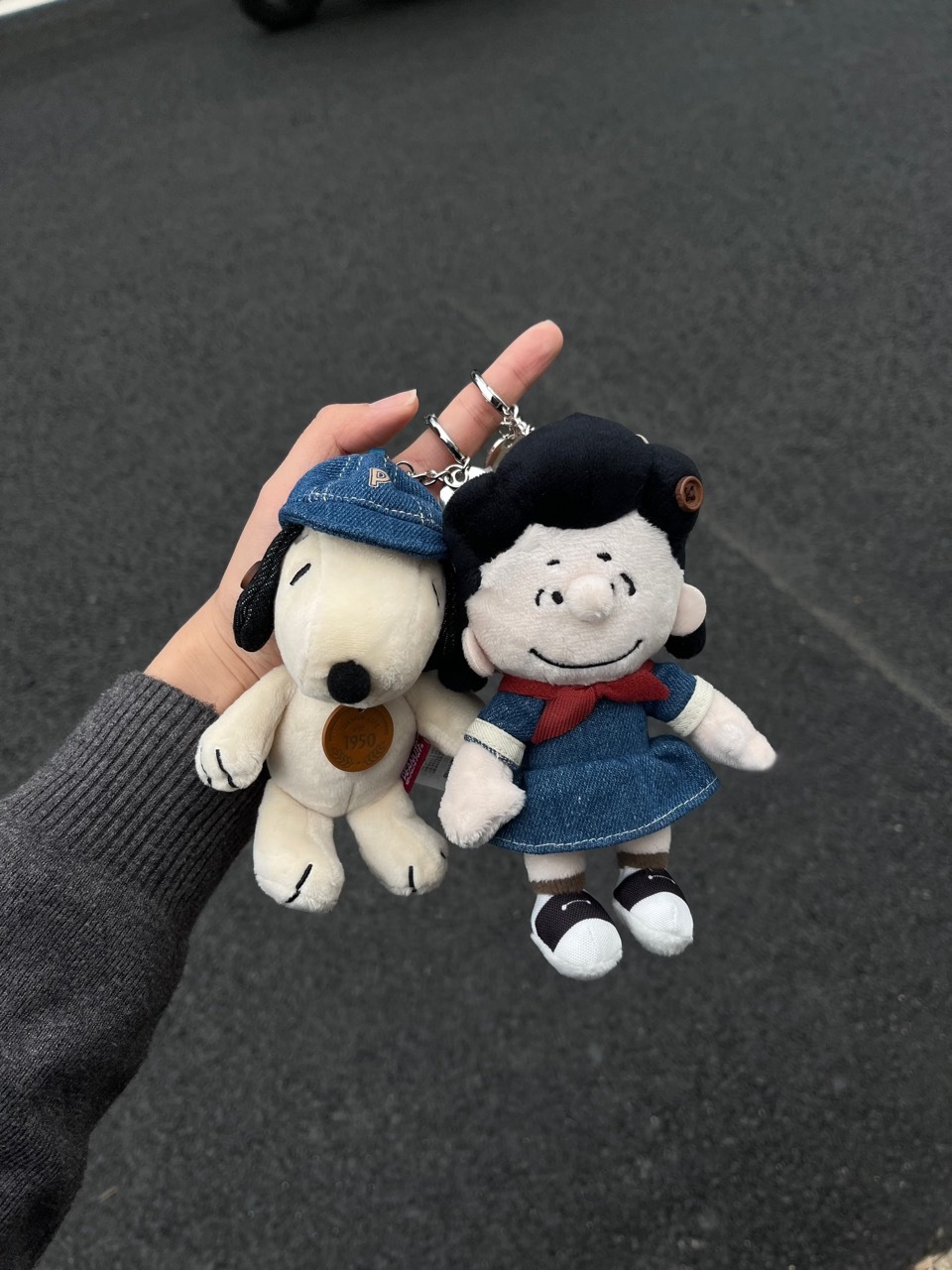 SNOOPY 史努比家族 自在丹寧系列 歐拉夫 查理布朗 露西 吊飾 鑰匙圈 / 預購