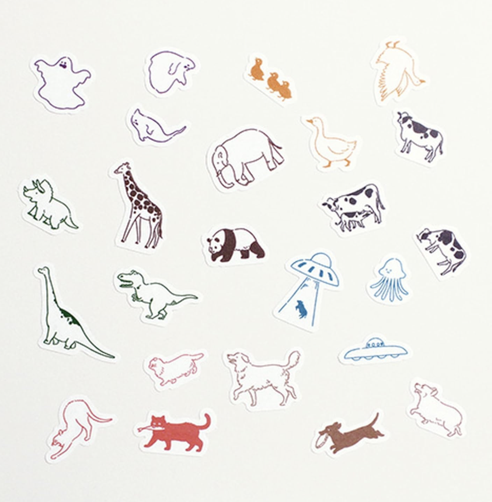EL COMMUN｜動物散步 和紙貼紙包（7款可選）