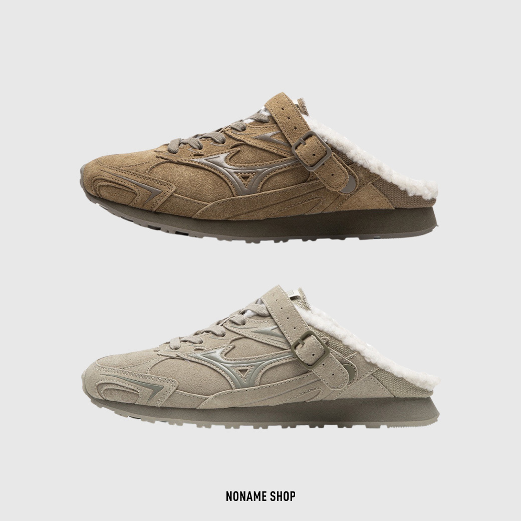 MIZUNO LG 60S SLIPPER 刷毛 加絨 復古 穆勒鞋 懶人鞋 兩色 (女款)