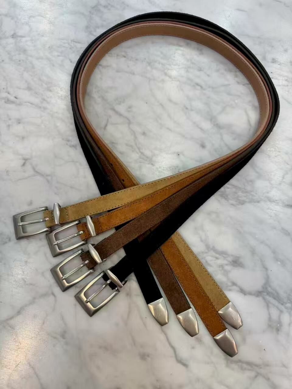 BT5104 意大利牛皮麂皮腰带