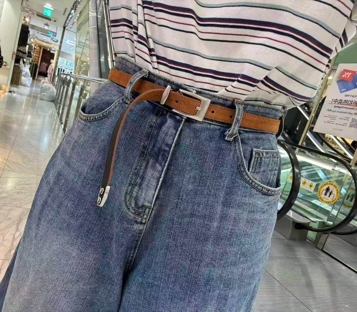 BT5104 意大利牛皮麂皮腰带