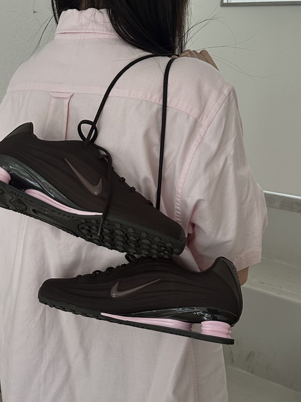 NIKE SHOX Z 摩卡粉 可可色 棕色 咖啡色 淡粉 薄底 彈簧鞋 氣墊 Karina同款 劉知珉 女鞋 HQ7540-200 / 預購