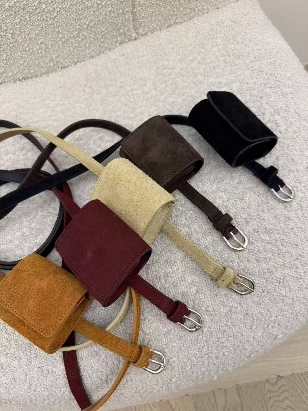 BT5117 義大利牛皮麂皮饅頭包皮帶套裝