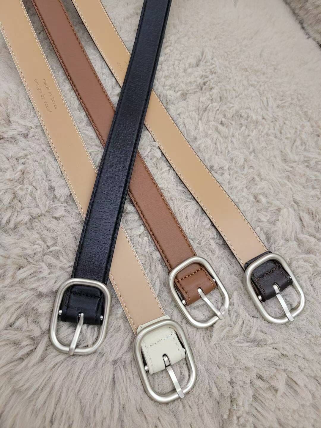 BT5121 霧面圓扣牛皮腰帶（寬2.5cm）