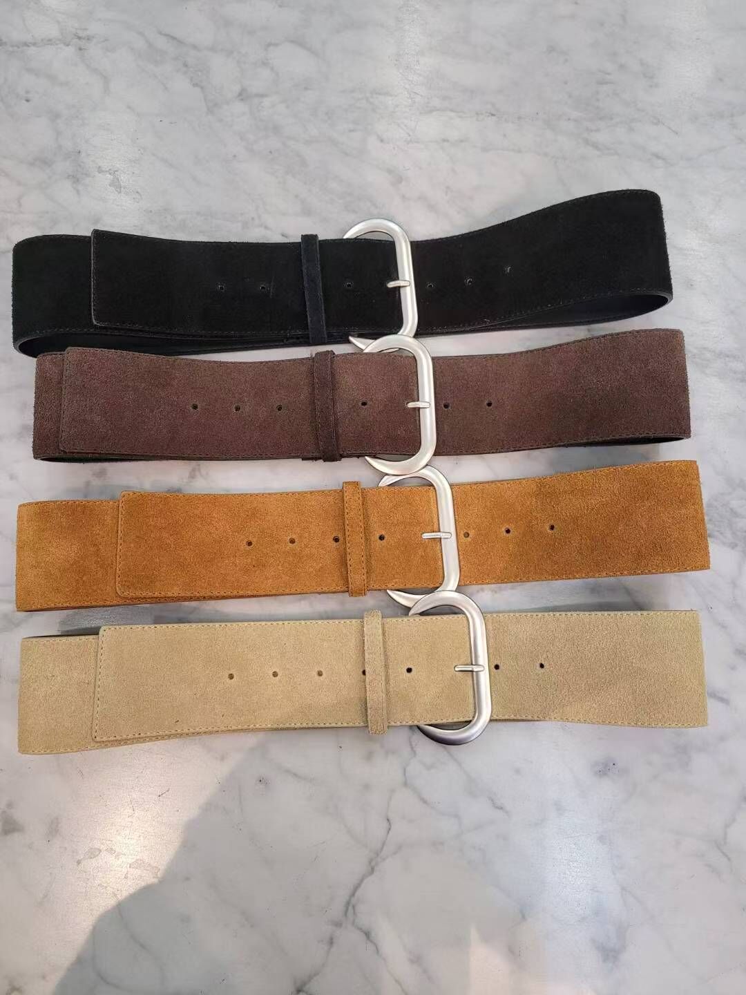 BT5131 義大利牛皮麂皮寬腰帶🔥