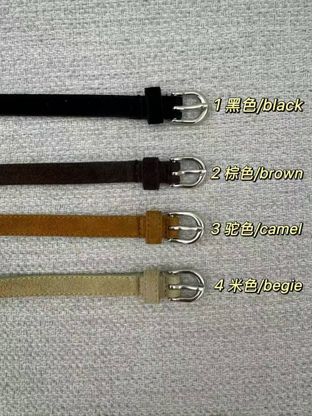 BT5134 義大利牛皮麂皮細皮帶