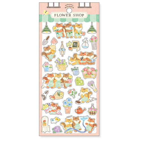 MIND WAVE |  wakuwaku workers 和紙割型貼紙 共6款