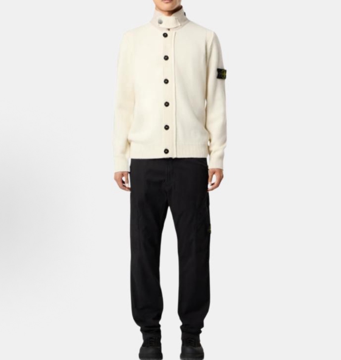 STONE ISLAND 經典羅紋高領針織毛衣｜徽章臂章設計｜25FW 男款