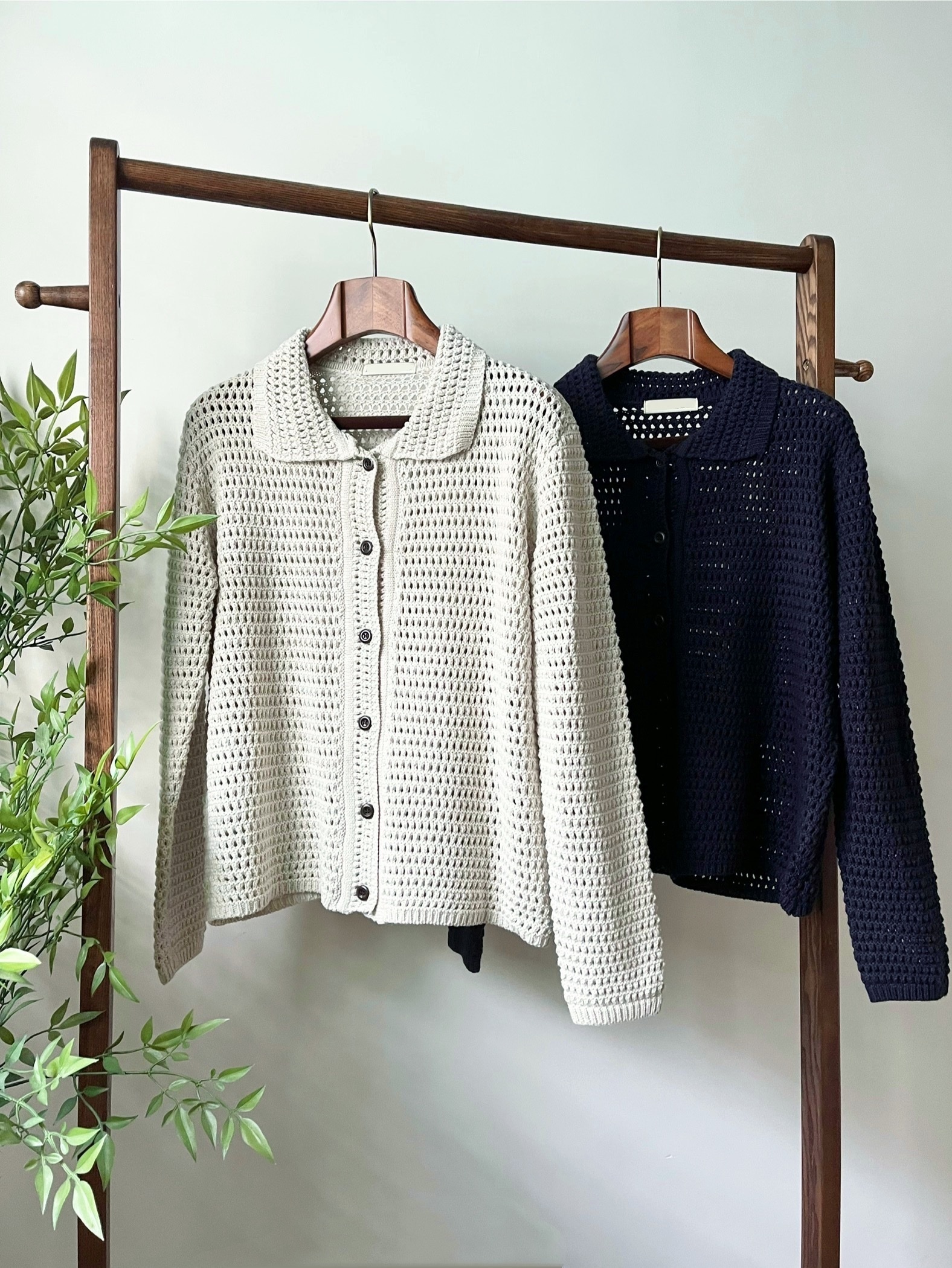 🌿粗線大織紋外套