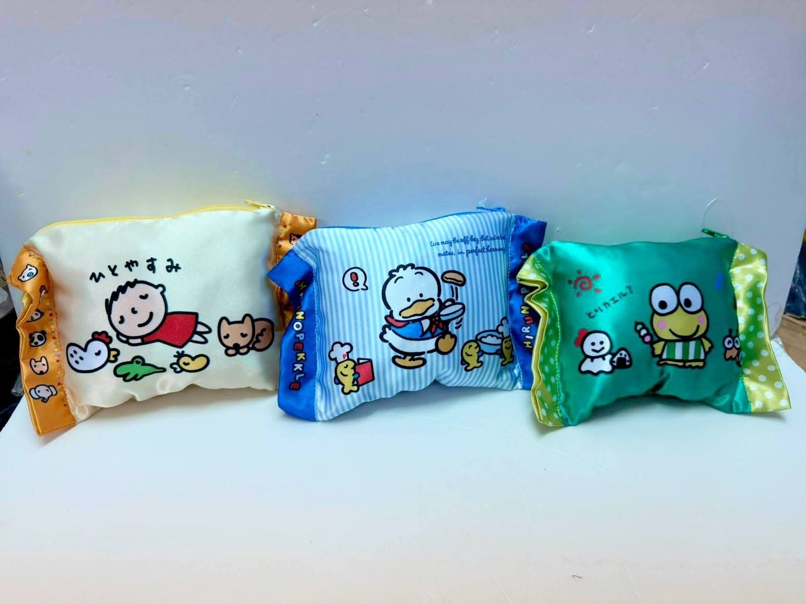 大口仔 青蛙 Pekkle 枕頭仔&拉鏈袋💙💚💙