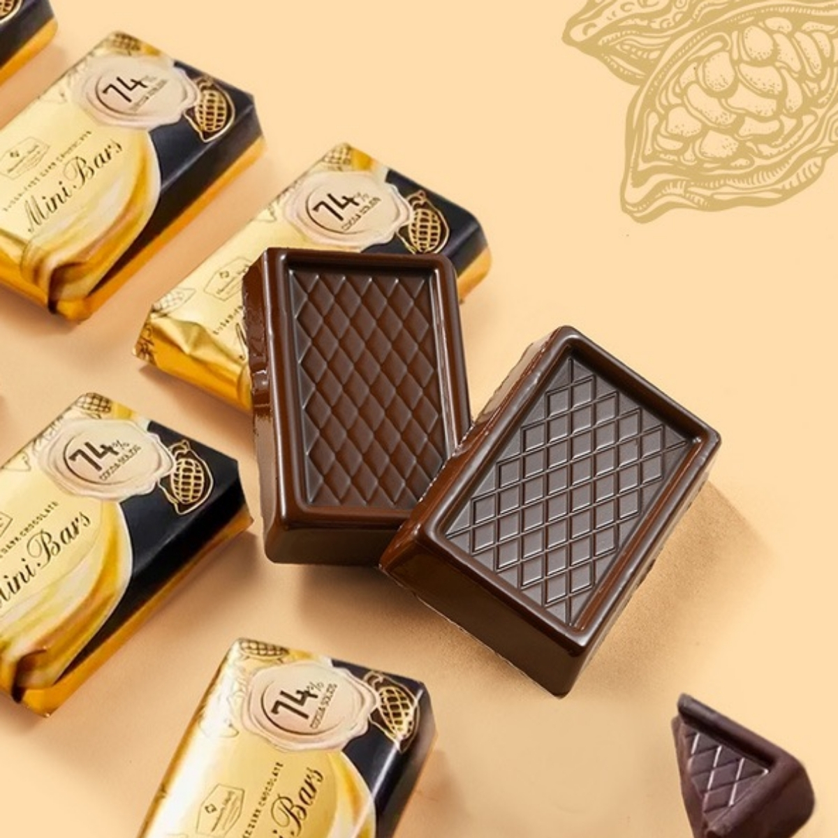 MM - 瑞士進口 無糖黑朱古力 (迷你排塊), 500g