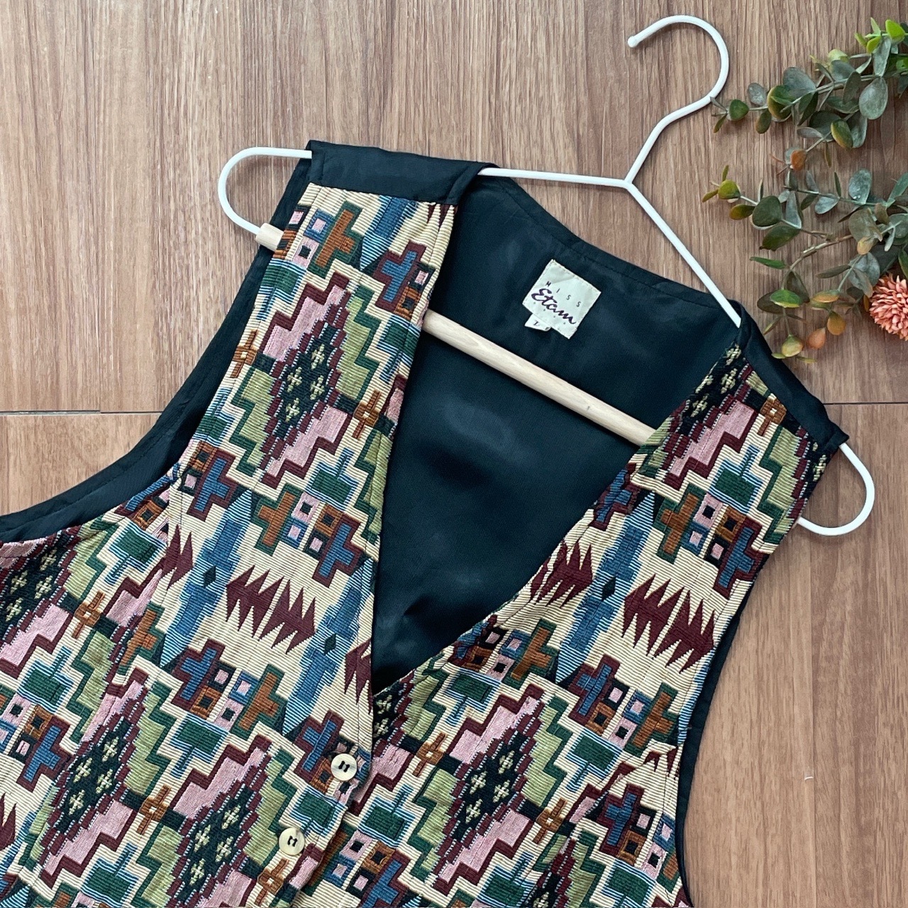 民族墨西哥風幾多何圖案織花馬甲