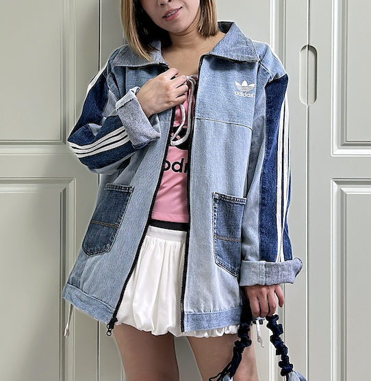 【現貨】泰國Remake Oversize 併接牛仔外套